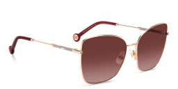 Shop Carolina Herrera Cat-Eye Sunglasses in Gold online.