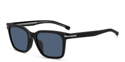 Shop Hugo Boss Rectangle Sunglasses in Black online.