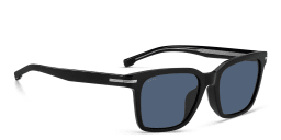 Shop Hugo Boss Rectangle Sunglasses in Black online.