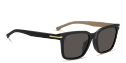 Shop Hugo Boss Logo Signature Rectangle Sunglasses in Black online.