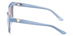 Shop Guess G Emblem Square Sunglasses in Gradient Blue online.