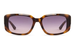 Shop Guess G Logo Rectangle Sunglasses in Dark Havana online.