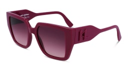 Shop KARL LAGERFELD Rectangle Sunglasses in Purple online.