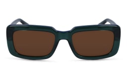 Shop KARL LAGERFELD Unisex Rectangle Sunglasses in Green online.