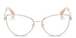 Shop Guess G Logo Cat-Eye Eyeglasses in Beige On Gold online.