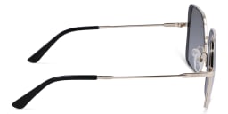 Shop KARL LAGERFELD Square Sunglasses in Gold online.