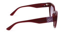 Shop KARL LAGERFELD Cat-Eye Sunglasses in Red online.