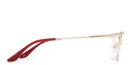 Shop TRICE Half-Rim Rectangle Eyeglasses in Burgundy online.