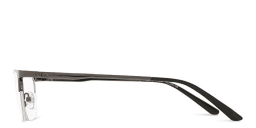 Shop TRICE Half-Rim Rectangle Eyeglasses in Gunmetal online.