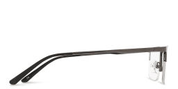 Shop TRICE Half-Rim Rectangle Eyeglasses in Gunmetal online.