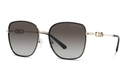 Shop Michael Kors Square Sunglasses in Black Gold online.