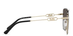 Shop Michael Kors Square Sunglasses in Black Gold online.