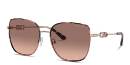 Shop Michael Kors Empire Square 2 Sunglasses in Rose Gold Pink Tortoise online.