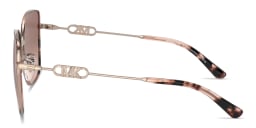 Shop Michael Kors Empire Square 2 Sunglasses in Rose Gold Pink Tortoise online.