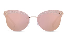 Shop Michael Kors Rimless Cat-Eye Sunglasses in Rose Gold online.
