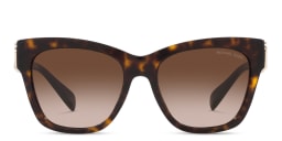 Shop Michael Kors Empire Square Butterfly Sunglasses in Havana online.