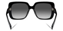 Shop Michael Kors Mallorca Oversized Square Sunglasses in Black online.