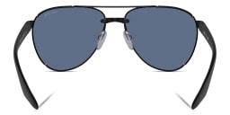 Shop Prada Linea Rossa Logo Aviator Sunglasses in Black online.