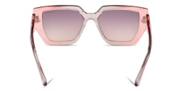 Shop Guess Logo Lettering Irregular Sunglasses in Pink online.