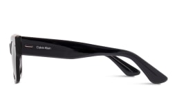 Shop Calvin Klein Logo Signature Rectangle Sunglasses in Black online.