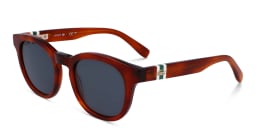 Shop Lacoste Round Sunglasses in Brown online.
