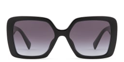 Shop MIU MIU Irregular Sunglasses in Black online.