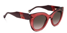 Shop Carolina Herrera Cat-Eye Sunglasses in Red online.