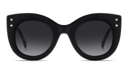 Shop Carolina Herrera Logo Cat-Eye Sunglasses in Black Havana online.