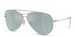 Shop Ray-Ban Reverse Unisex Pilot Sunglasses in Silver online.