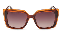 Shop Guess Square Sunglasses in Havana/Gradient Brown online.