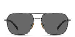 Shop DAVID BECKHAM Aviator Sunglasses in Dark Ruthenium Black/Grey online.