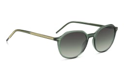 Shop Hugo Boss Round Sunglasses in Transparent Green online.