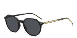 Shop Hugo Boss Round Sunglasses in Black online.