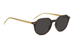 Shop Hugo Boss Round Sunglasses in Havana online.
