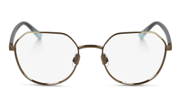 Shop Calvin Klein Unisex Irregular Eyeglasses in Brown online.