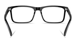 Shop Emporio Armani Logo Lettering Pillow Eyeglasses in Black online.