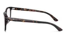 Shop Emporio Armani Wide Pillow Eyeglasses in Havana online.