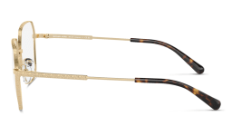 Shop Michael Kors Avignon Wide Square Eyeglasses in Gold online.