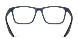 Shop Prada Linea Rossa Wide Pillow Eyeglasses in Blue Rubber online.