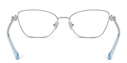 Shop Swarovski Crystal-Embellished Cat-Eye Eyeglasses in Silver online.