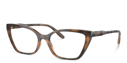Shop Vogue Eyewear Cat-Eye Eyeglasses in Havana online.