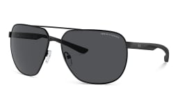 Shop Armani Exchange A|X Logo Pilot Sunglasses in Black online.