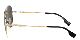 Shop BURBERRY Pilot Sunglasses in Light Gold online.