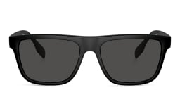 Shop BURBERRY Square Sunglasses in Matte Black online.