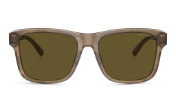 Shop Emporio Armani Pillow Sunglasses in Brown online.