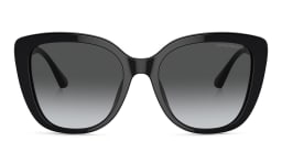 Shop Emporio Armani Cut-out Eagle Logo Butterfly Sunglasses in Black online.