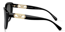 Shop Emporio Armani Cut-out Eagle Logo Butterfly Sunglasses in Black online.