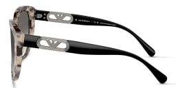 Shop Emporio Armani Cut-out Eagle Logo Butterfly Sunglasses in Havana online.