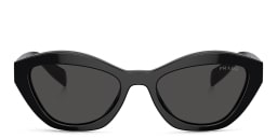Shop PRADA Butterfly Sunglasses in Black online.