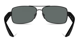 Shop Prada Linea Rossa Logo Signature Wide Rectangle Sunglasses in Black online.